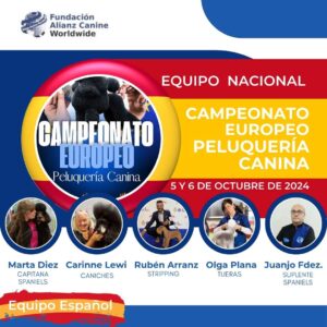 Equipo Nacional participante en el Campeonto europeo de peluquería canina